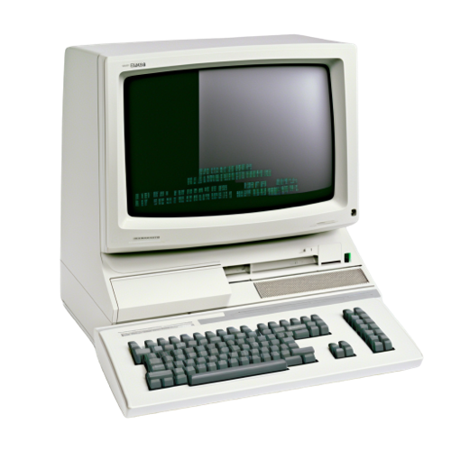 computer with terminal running