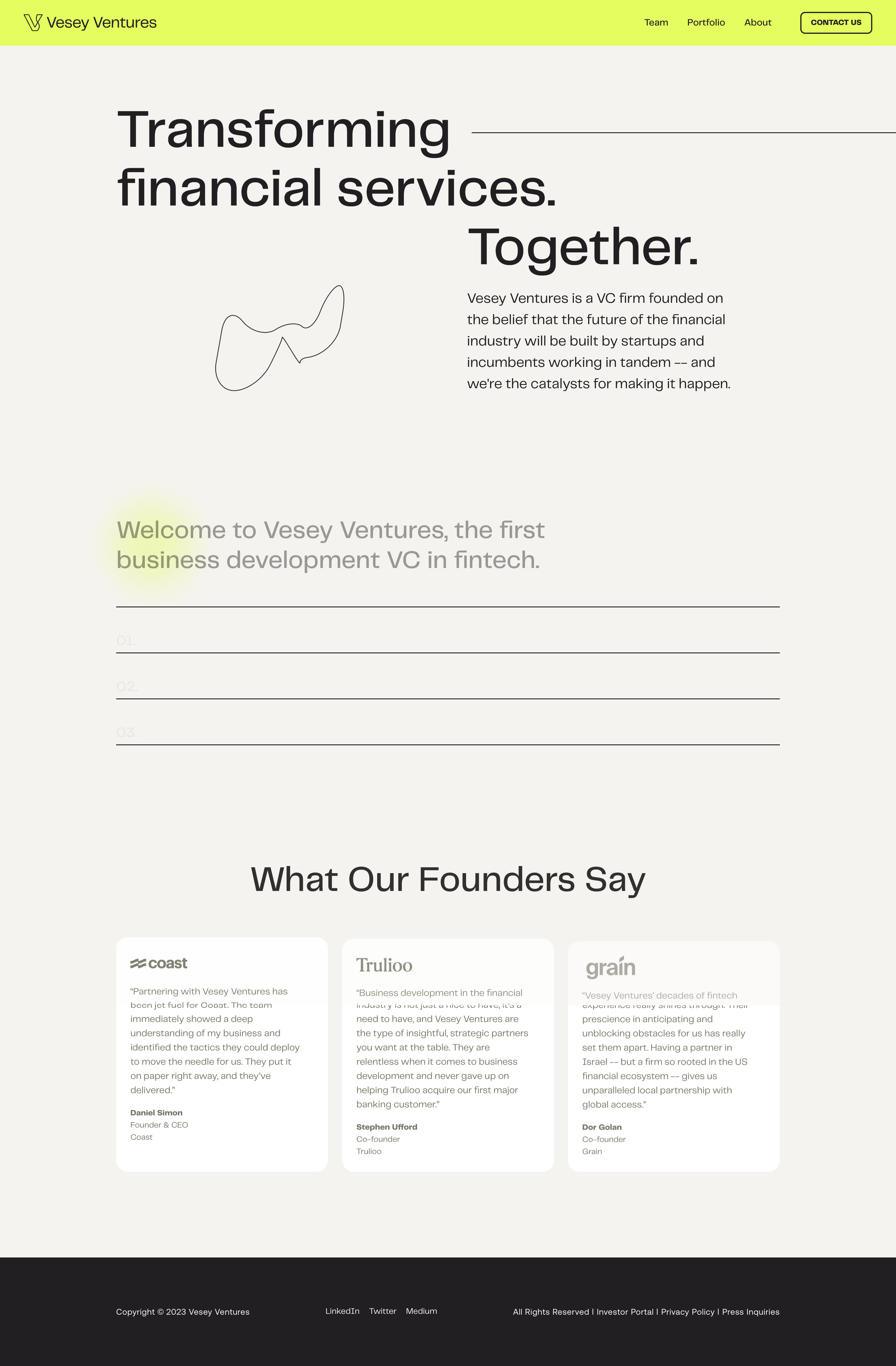 Vesey Ventures Webflow Website