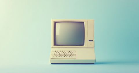 A laptop computer on a clean desk, open to a browser window.