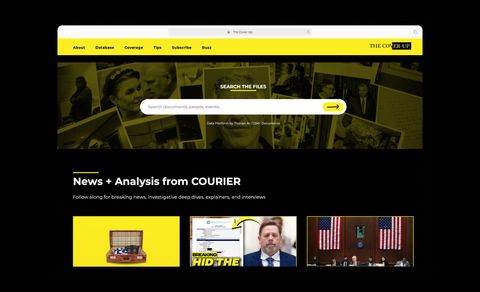 COURIER full-width newsroom moment