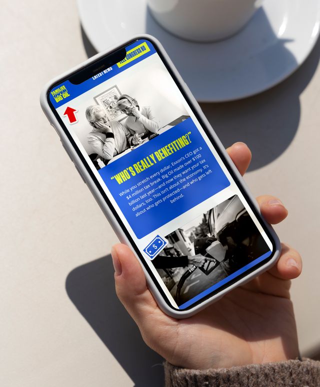 protesters advocating against Big Oil