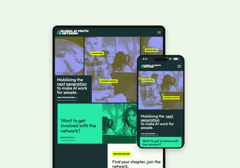 The GAIN website shown on a tablet and phone