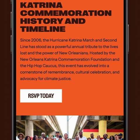 Katrina 20 advocacy goals highlighting racial, economic, and climate justice demands