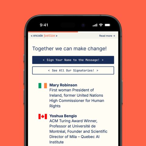 iphone-displaying-encode-justice-website-on-orange-background